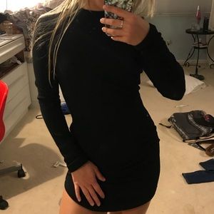 Long Sleeve Mockneck Bodycon Dress